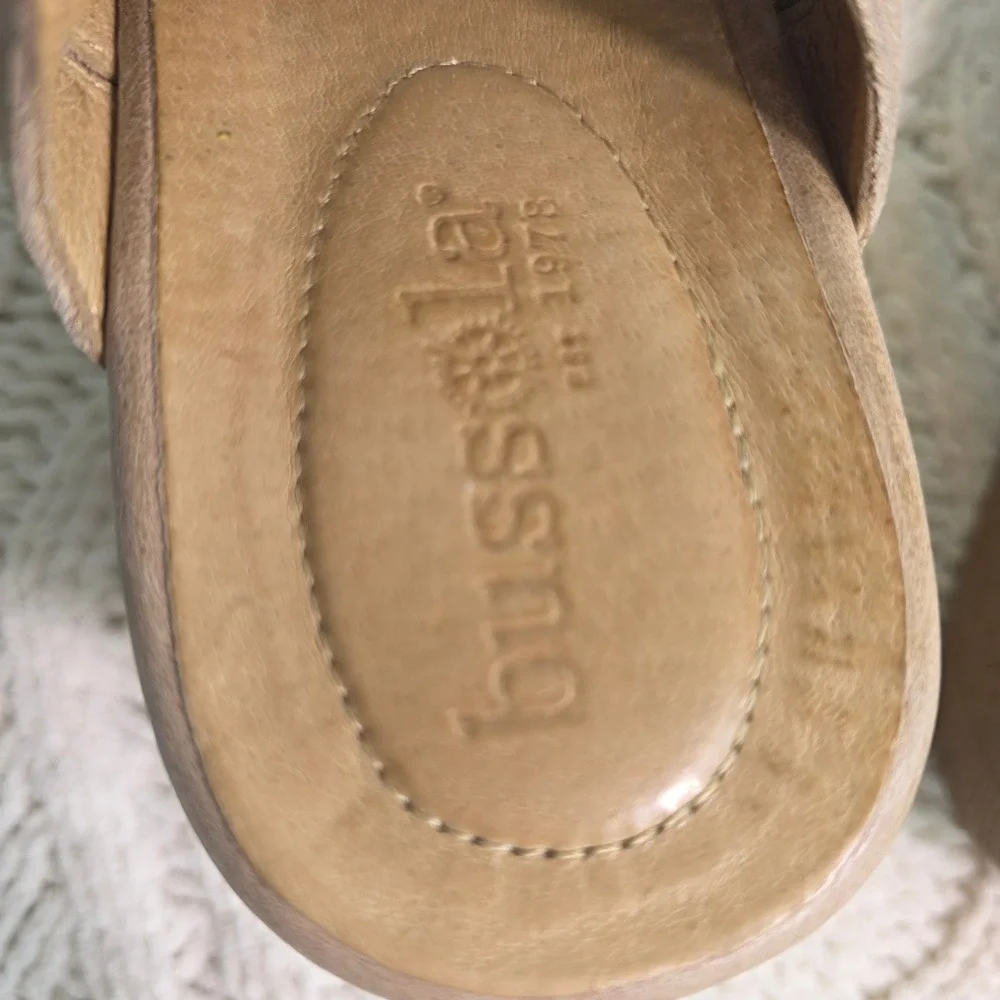 Bussola Ibiza Iris Wedge Sandals Tan Leather Cork Gladiator Women‎ 40 Good